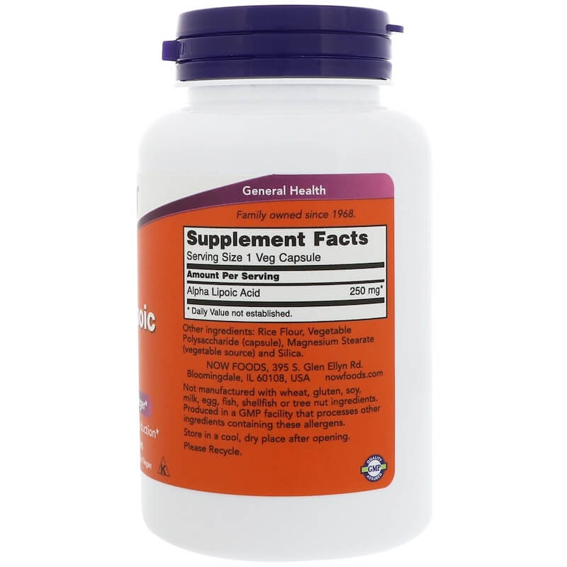 NOW Foods Alpha Lipoic Acid 250mg