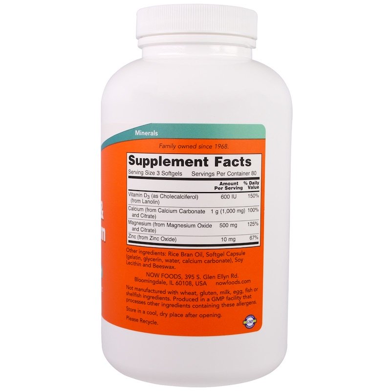 NOW Foods Calcium & Magnesium + D-3