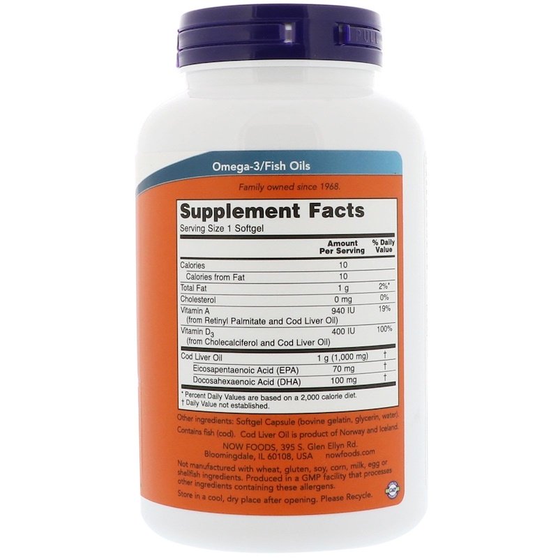 NOW Foods Cod Liver Oil 1000mg