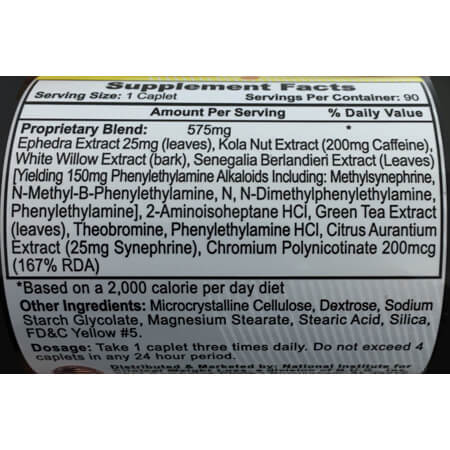 ECA Xtreme Ephedra Extreme Fat Burner