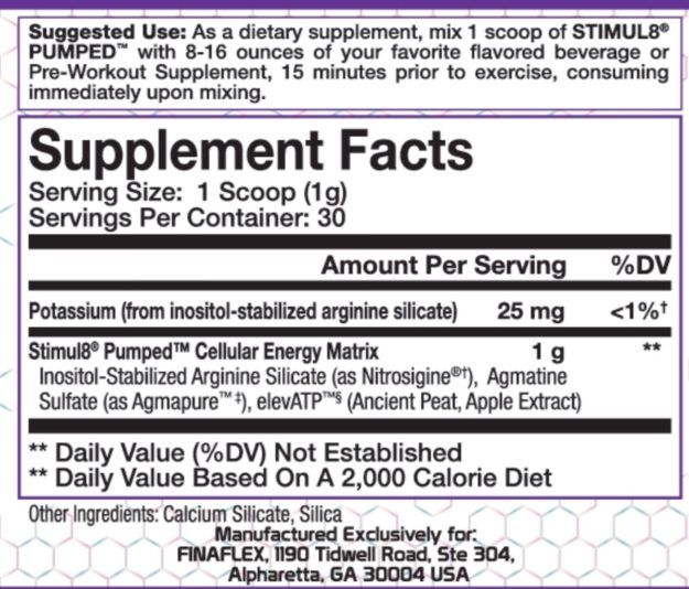 FINAFLEX Stimul8 PUMPED Pre-Workout