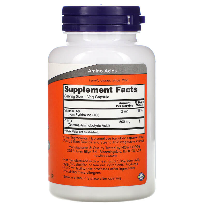 NOW Foods Gaba 500mg