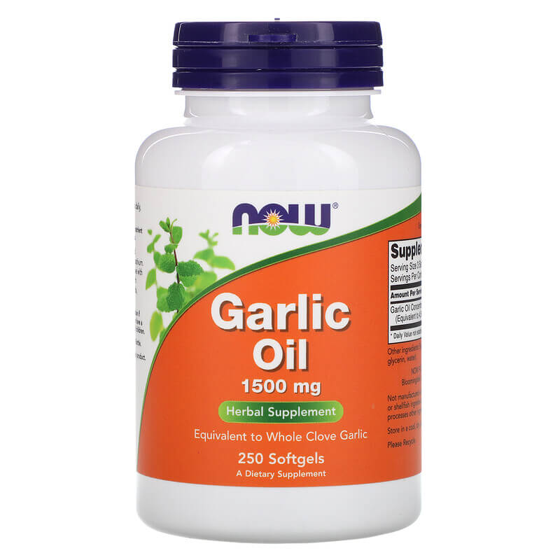 NOW Foods Garlic Oil 1500mg Huile d'ail