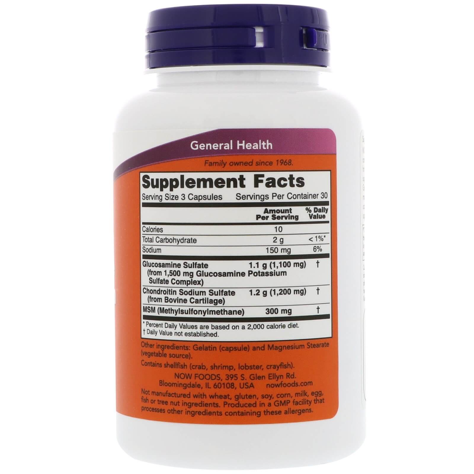 NOW Foods Glucosamine & Chondroitin avec MSM