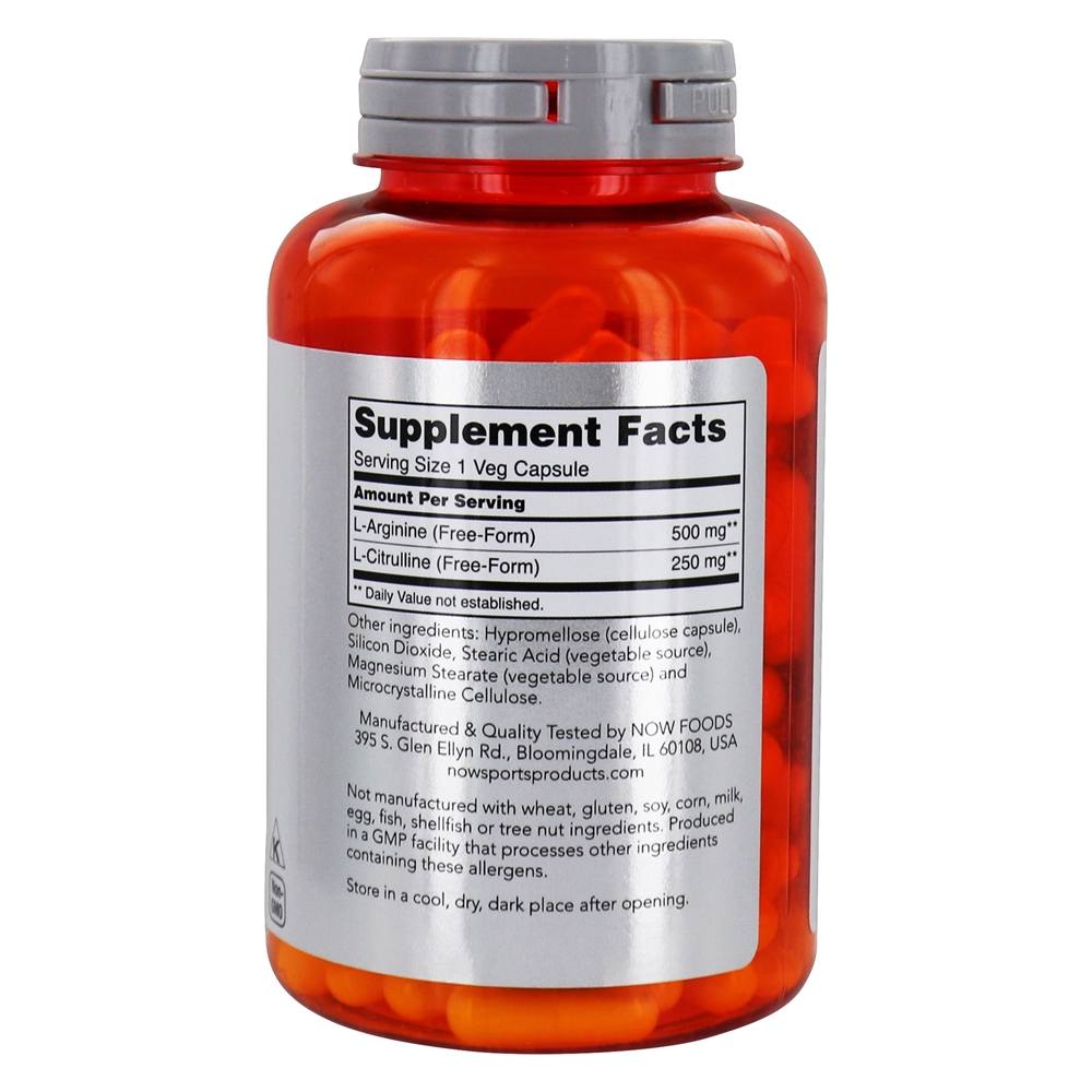 NOW Foods L-Arginin & L-Citrullin 500 mg / 250 mg