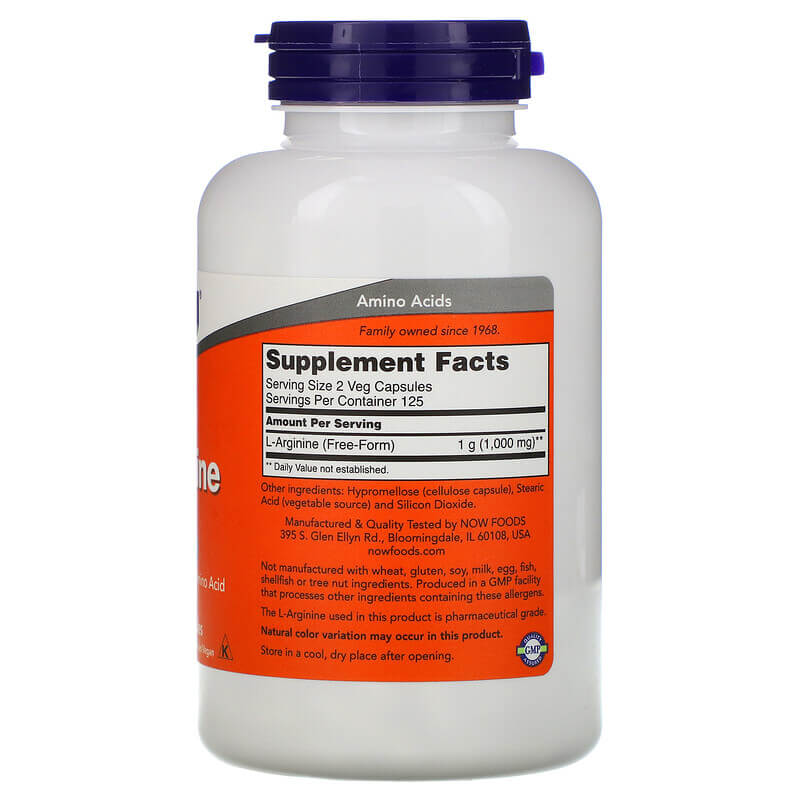 NOW Foods L-Arginine 500mg