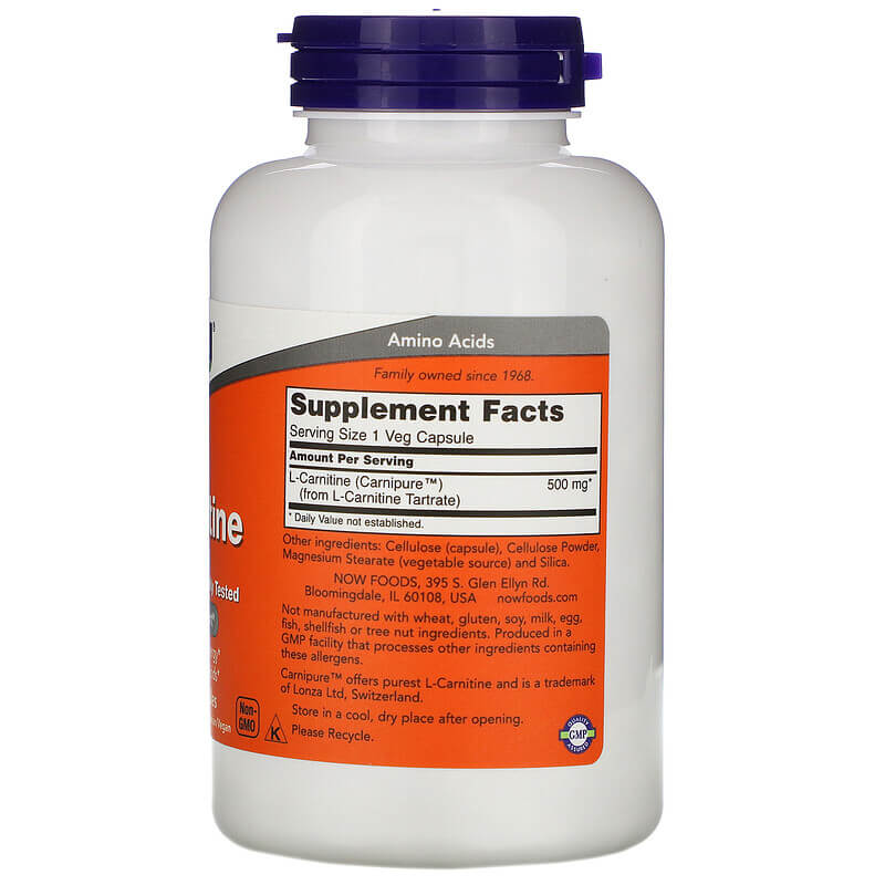 NOW Foods L-Carnitine 500 mg