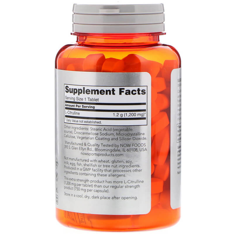 NOW Foods L-Citrulline 1200 mg