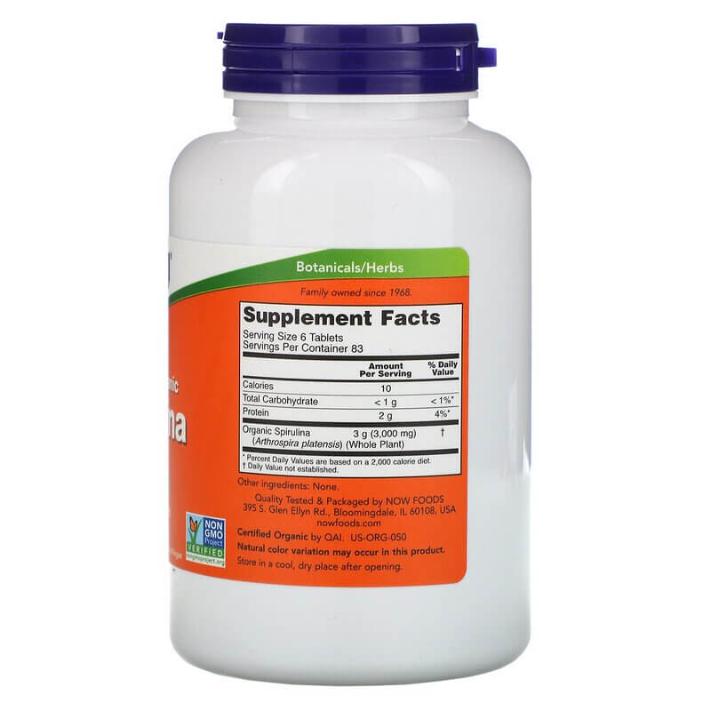 NOW Foods Spirulina 500 mg