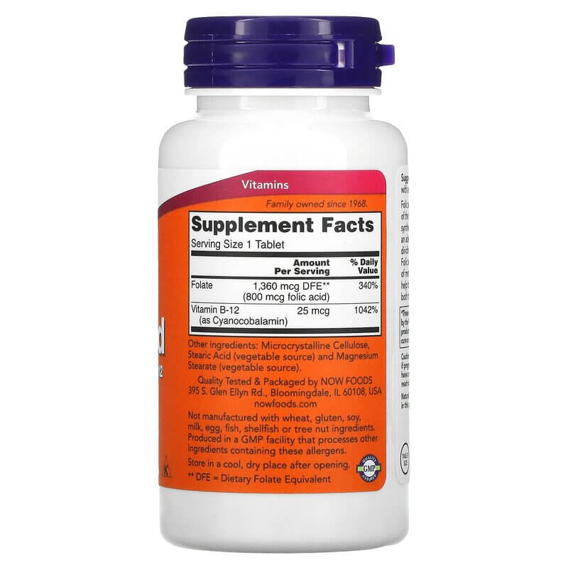 Now Foods Folic Acid 800 mcg
