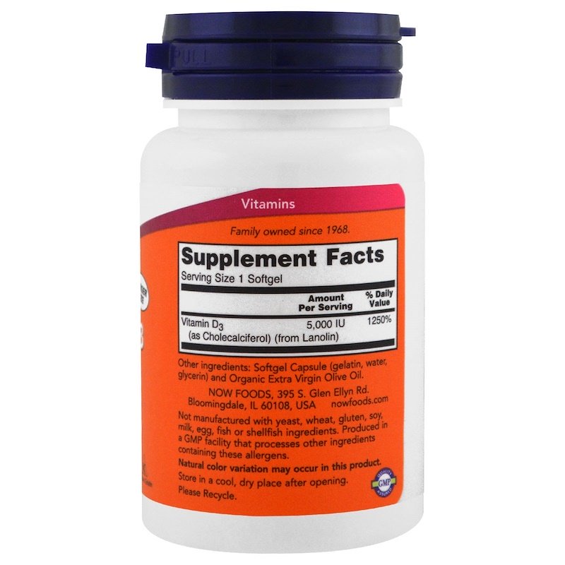 NOW Foods Vitamin D-3 5000 IU