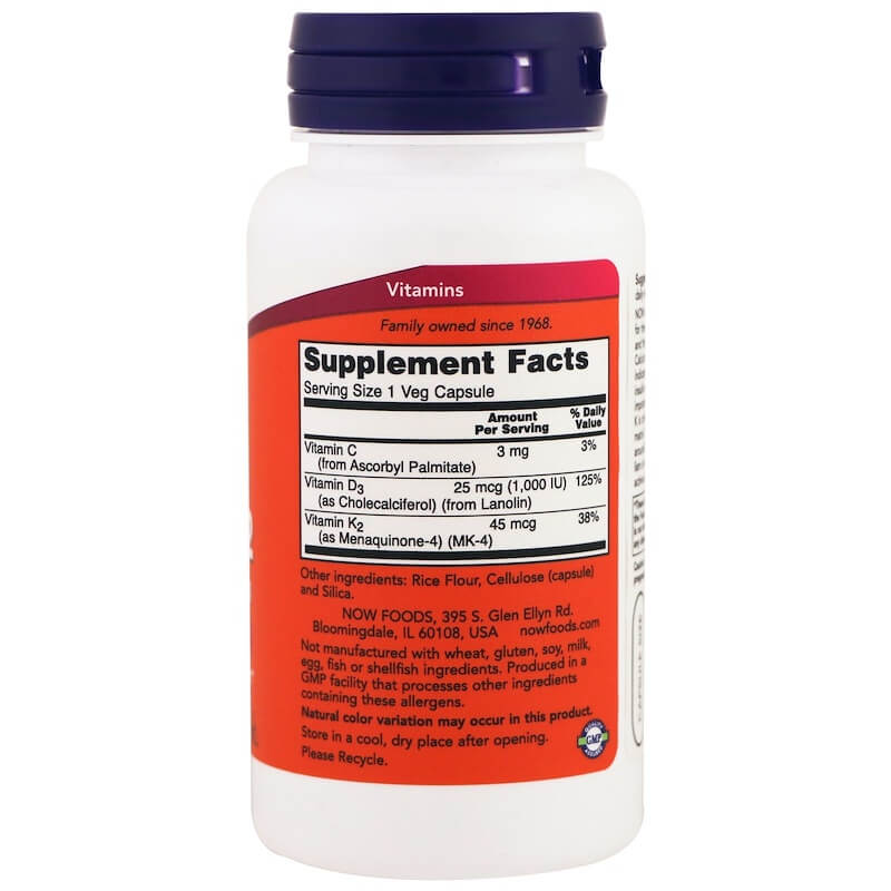 NOW Foods Vitamin D3 & K2