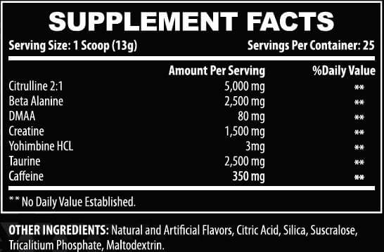 ONE Chaotic Extreme Pre-Workout DMAA