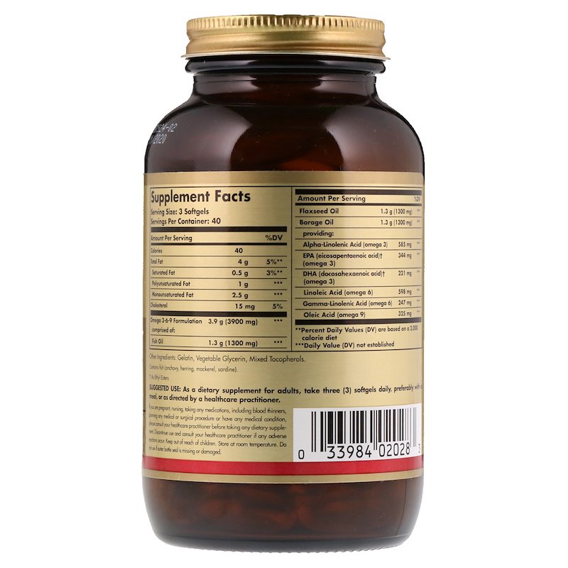 Solgar EFA 1300 mg, Omega 3-6-9