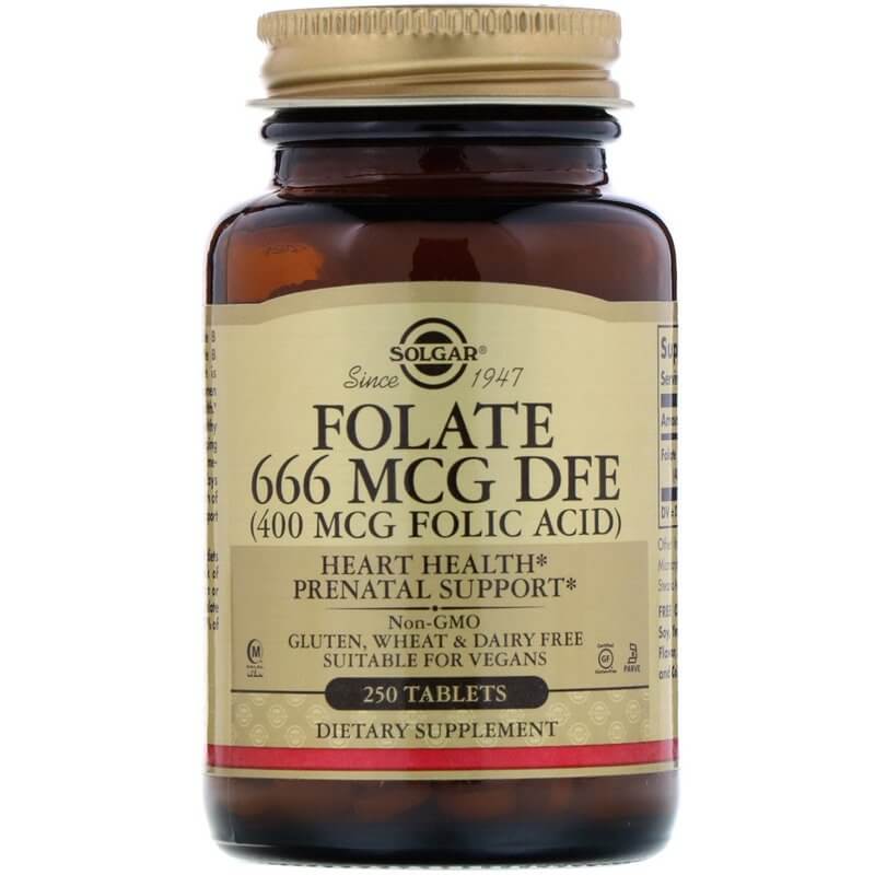 Solgar Folate 400mcg sous forme de Metafolin