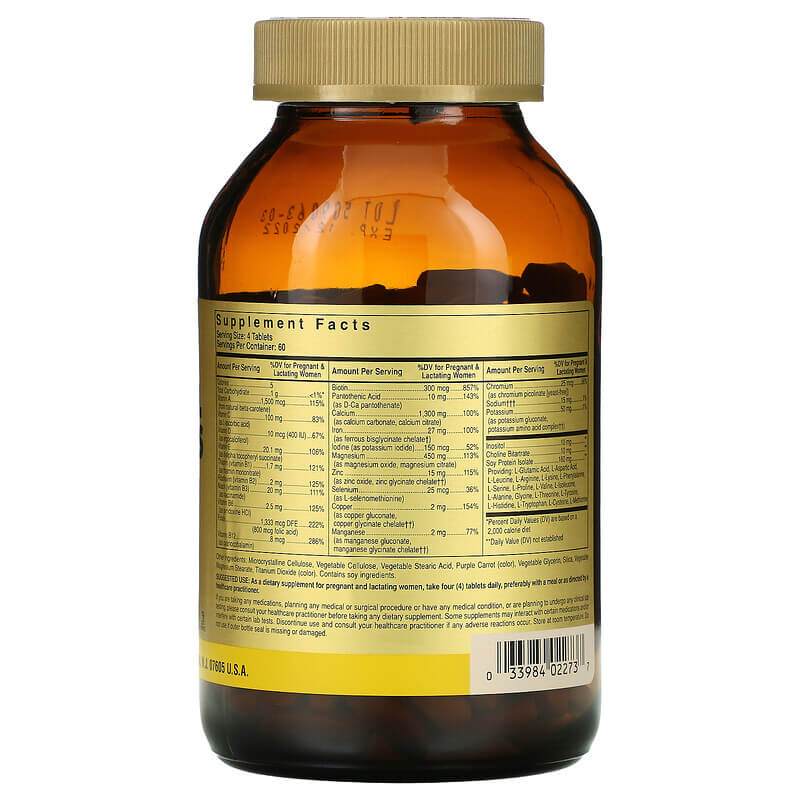 Solgar Prenatal Nutrients - Nutriments pour femmes enceintes & allaitantes