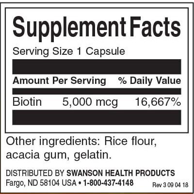 Swanson Biotin 5000 mcg