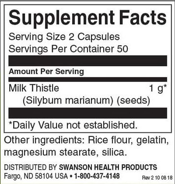 Swanson Milk Thistle 500 mg