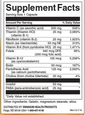 Swanson Super Stress B-Complex + Vitamin C