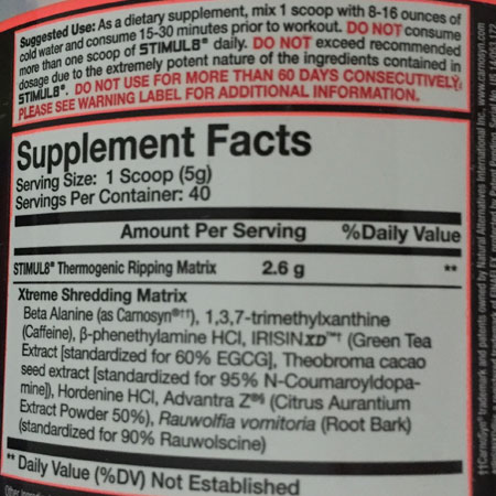 Stimul 8 FINAFLEX HCl Pre Workout