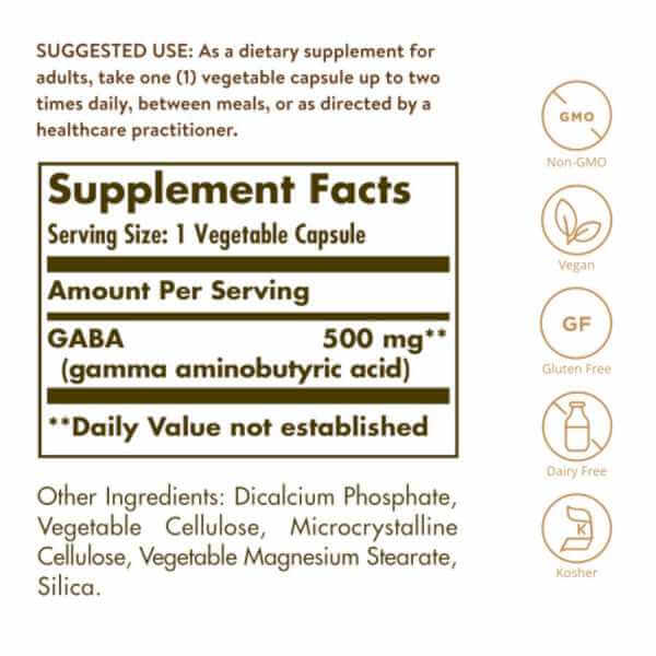 Solgar GABA 500 mg