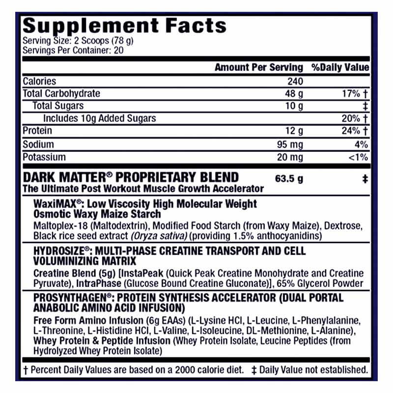 MHP Dark Matter Post-Workout