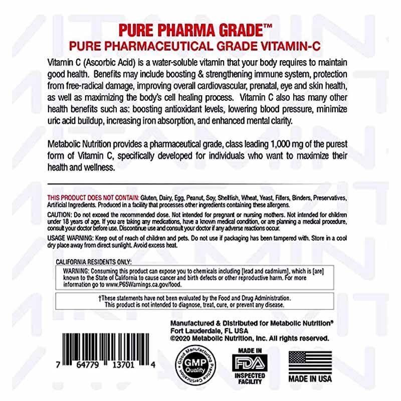 Metabolic Nutrition Vitamin C 1000mg