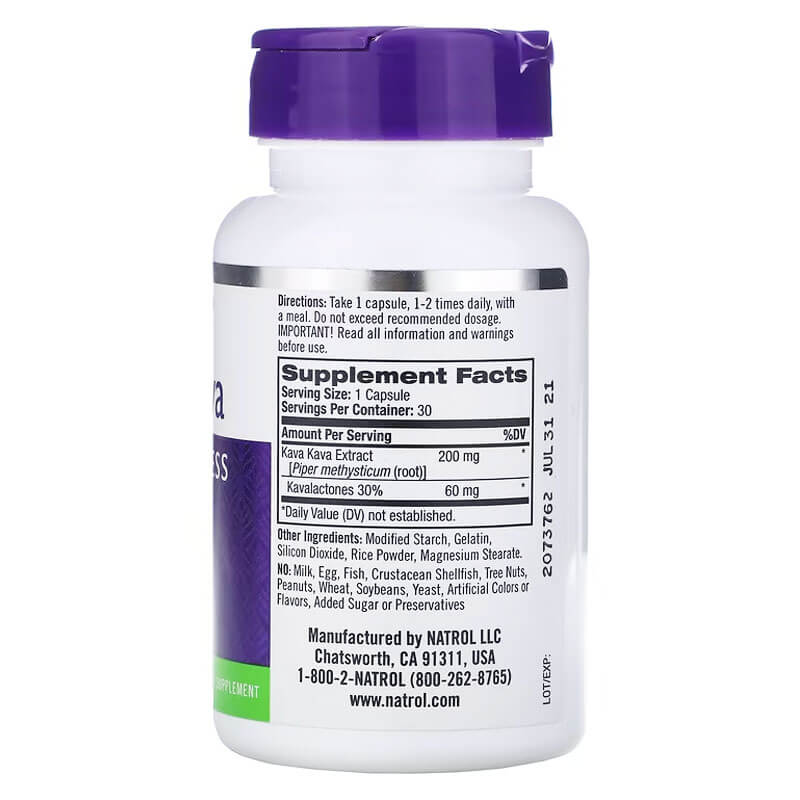 Natrol Kava Kava 200 mg 30 Caps