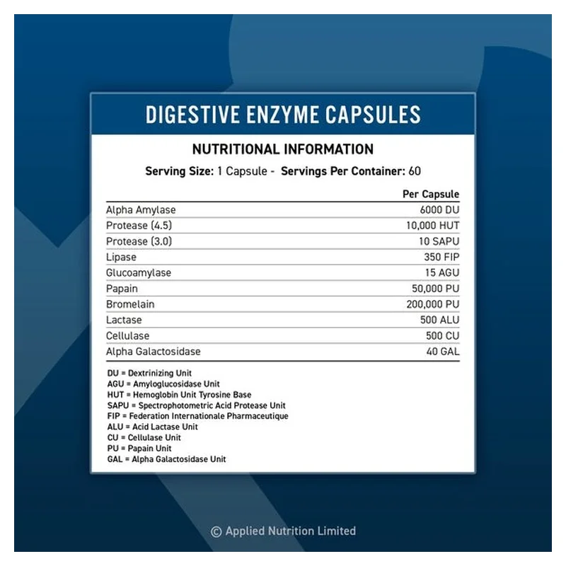 Applied Nutrition Digestive Enzymes