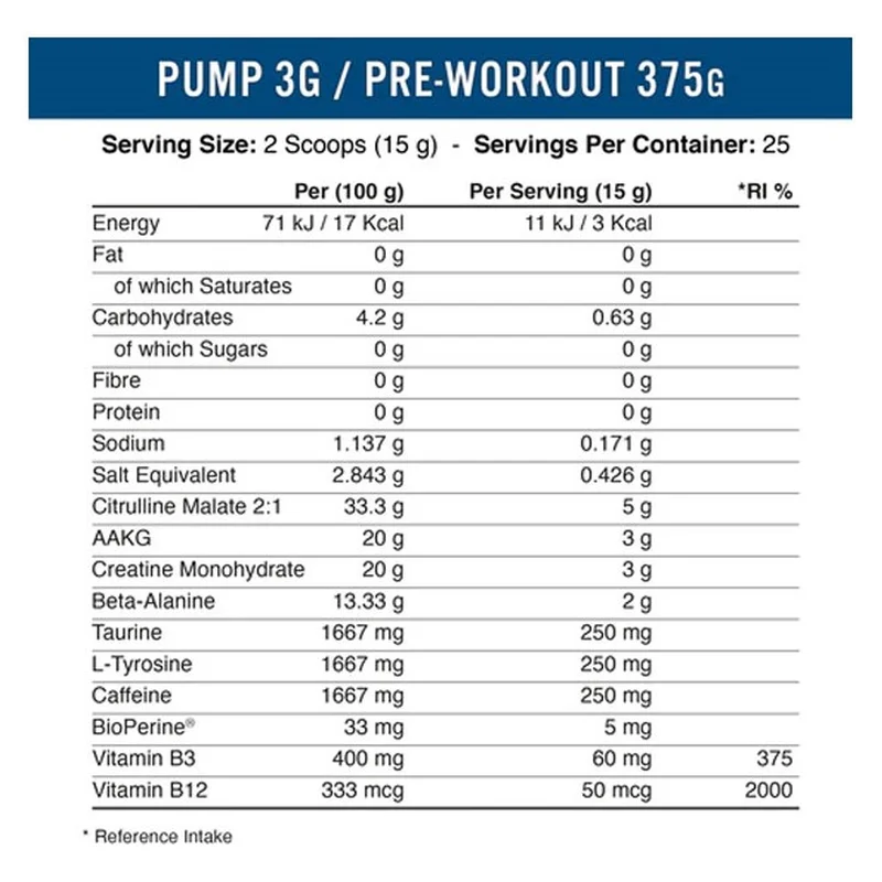 Applied Nutrition Pump Pre-Workout 3G