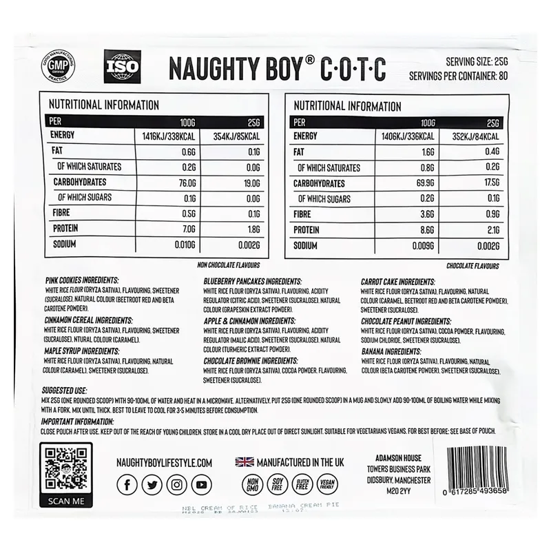Naughty Boy Cream of Rice