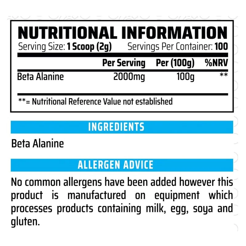 Chemical Warfare Beta Alanine